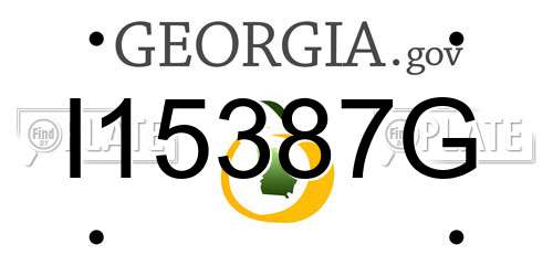 I15387G Georgia License Plate