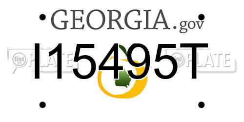 I15495T Georgia License Plate