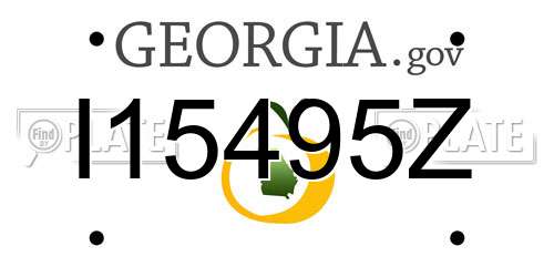 I15495Z Georgia License Plate