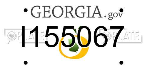I155067 Georgia License Plate