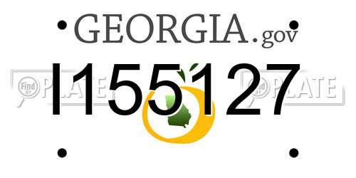 I155127 Georgia License Plate