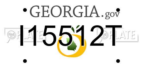 I15512T Georgia License Plate