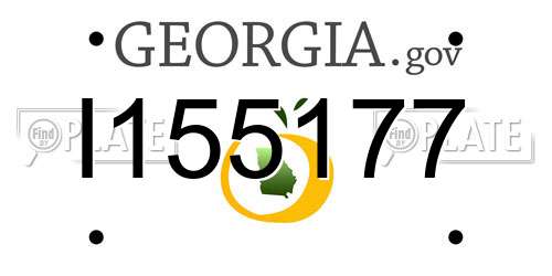 I155177 Georgia License Plate
