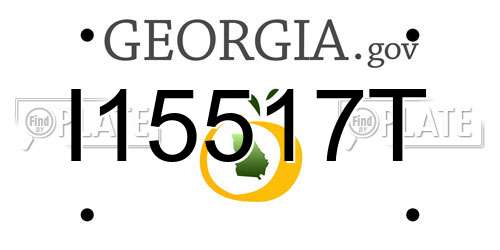 I15517T Georgia License Plate