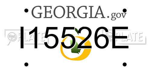 I15526E Georgia License Plate
