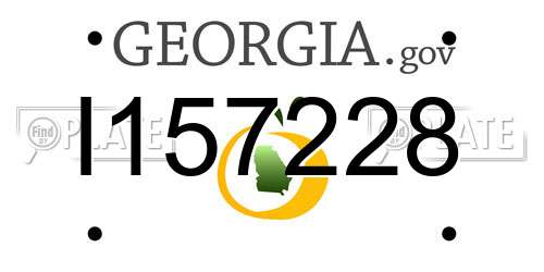 I157228 Georgia License Plate