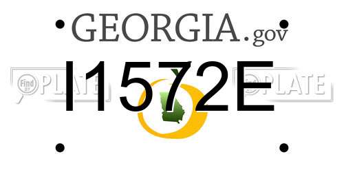 I1572E Georgia License Plate
