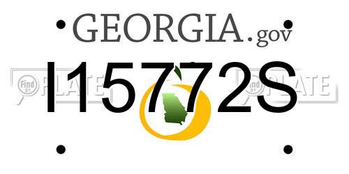 I15772S Georgia License Plate
