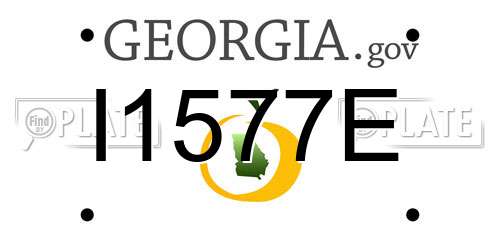 I1577E Georgia License Plate
