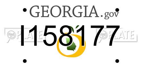 I158177 Georgia License Plate