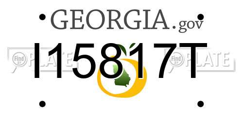 I15817T Georgia License Plate