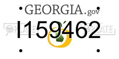 I159462 Georgia License Plate