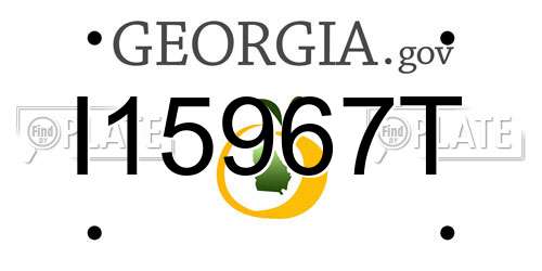 I15967T Georgia License Plate