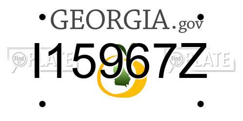 I15967Z Georgia License Plate