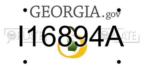 I16894A Georgia License Plate