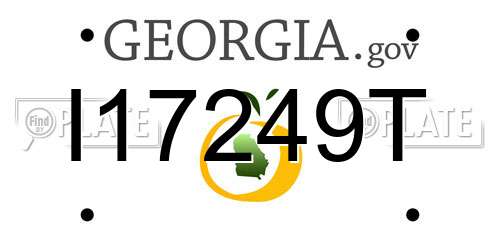 I17249T Georgia License Plate