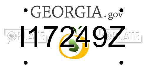 I17249Z Georgia License Plate