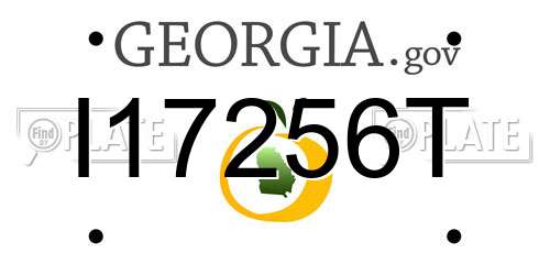 I17256T Georgia License Plate