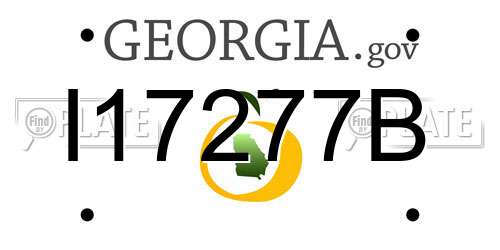 I17277B Georgia License Plate