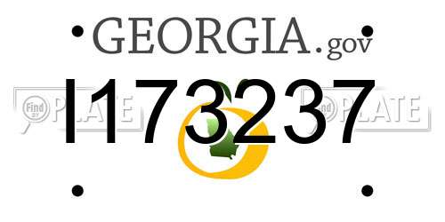 I173237 Georgia License Plate