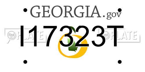 I17323T Georgia License Plate