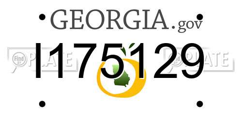 I175129 Georgia License Plate