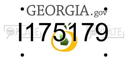 I175179 Georgia License Plate