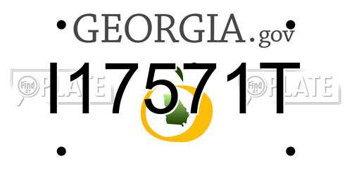 I17571T Georgia License Plate