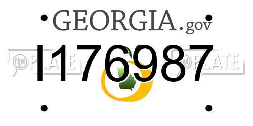 I176987 Georgia License Plate