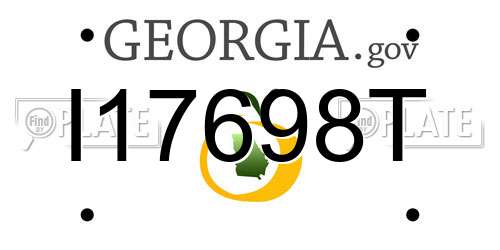 I17698T Georgia License Plate