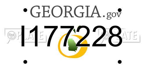 I177228 Georgia License Plate