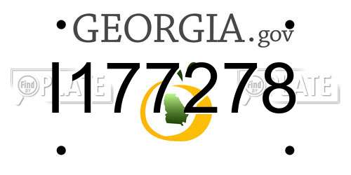 I177278 Georgia License Plate