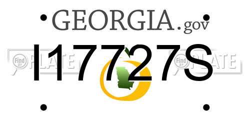 I17727S Georgia License Plate