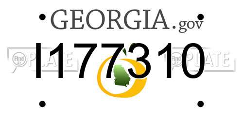 I177310 Georgia License Plate