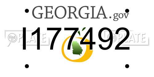 I177492 Georgia License Plate
