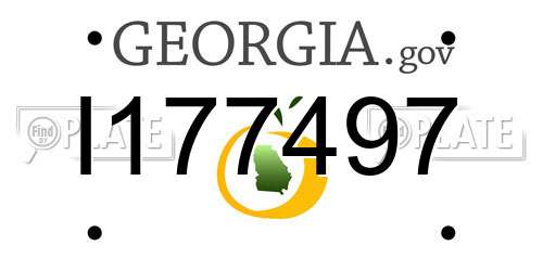 I177497 Georgia License Plate