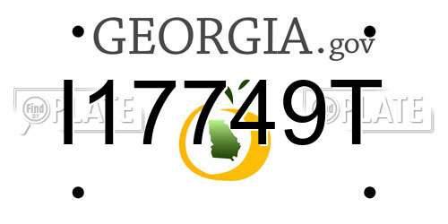 I17749T Georgia License Plate