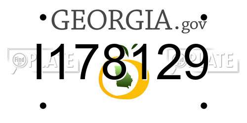 I178129 Georgia License Plate