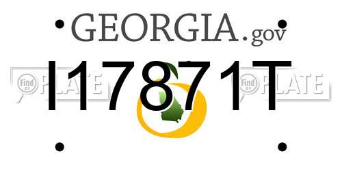 I17871T Georgia License Plate