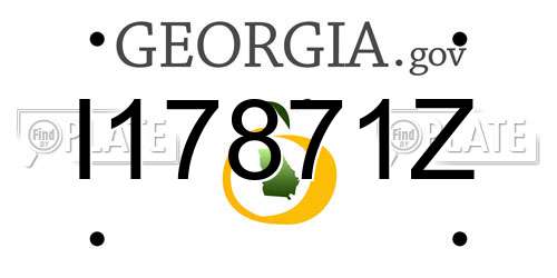I17871Z Georgia License Plate