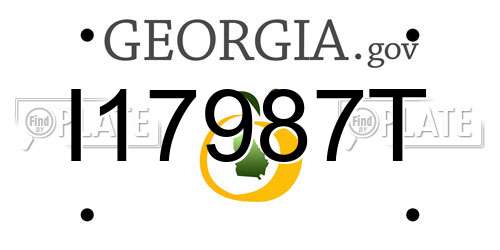I17987T Georgia License Plate