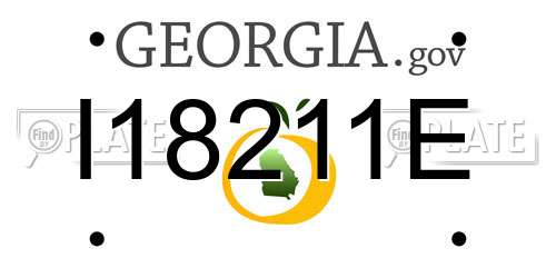 I18211E Georgia License Plate