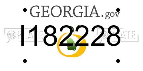 I182228 Georgia License Plate
