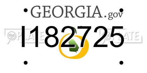 I182725 Georgia License Plate