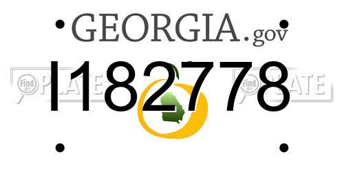 I182778 Georgia License Plate