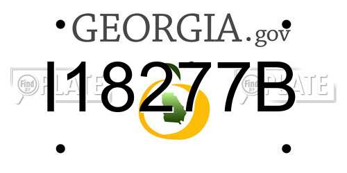 I18277B Georgia License Plate