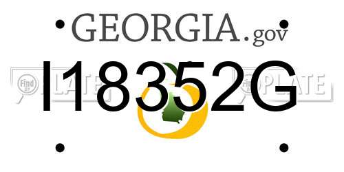 I18352G Georgia License Plate