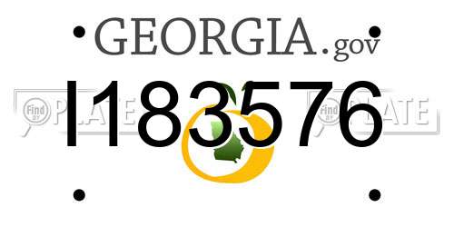 I183576 Georgia License Plate