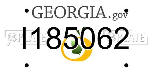 I185062 Georgia License Plate