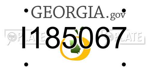I185067 Georgia License Plate